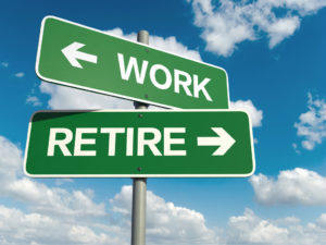 work retire concept