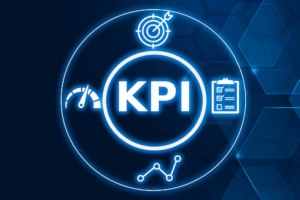 Auto repair shop KPI, auto shop coaching by AutoFix Auto Shop Coaching. Image of a digital KPI dashboard graphic representing measurable goals, performance indicators, and business growth strategies for automotive service businesses.